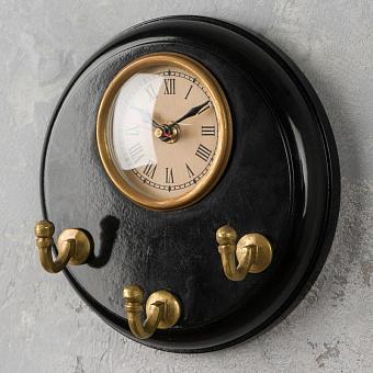 Настенные часы с крючками Sea Style Clock With 3 Hooks