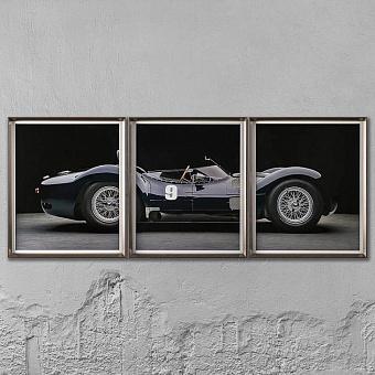 Модульный фото-принт Set Of 3 Maserati Birdcage, Pewter Frame discount