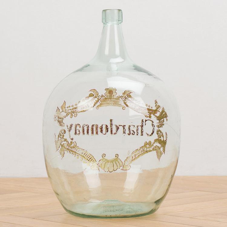 Раскрашенная вручную выдувная бутыль Шардоне Handpainted Blowed Bottle Chardonnay