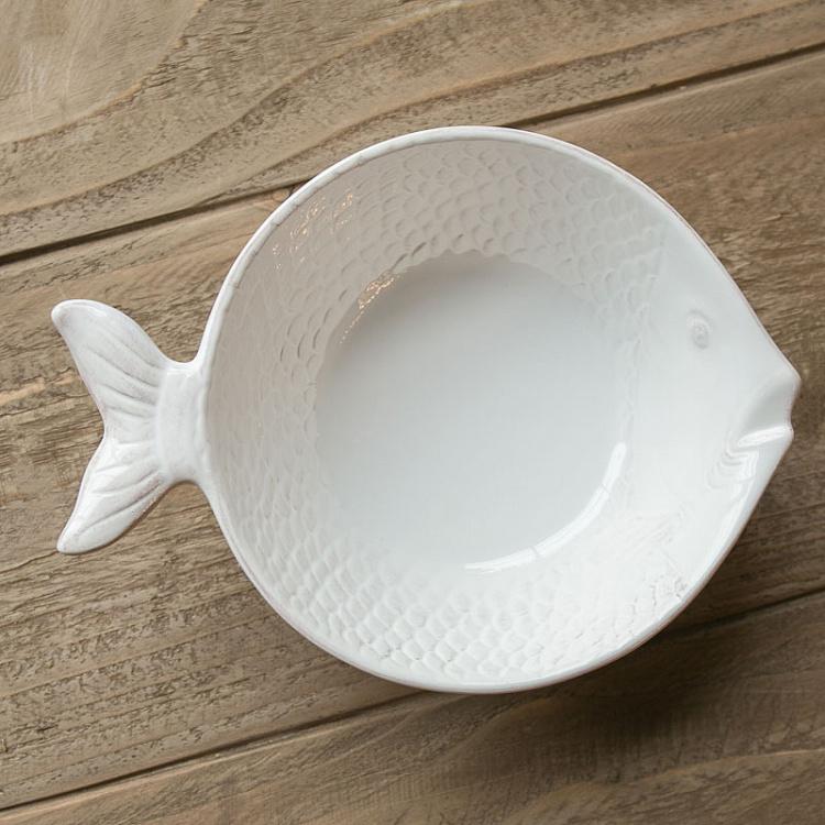 Блюдо Рыба, L White Fish Bowl Large