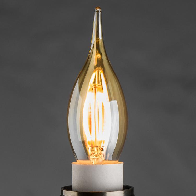 Филаментная светодиодная не диммируемая лампа Эдисон Пламя Цитадель E14 4 Вт, золотая колба Edison Flame Gold Citadel E14 4W Non Dim