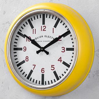 Настенные часы Yellow Clock English Electric