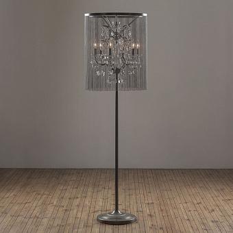 Торшер Chainmail Crystal Floor Lamp хрусталь и металл Clear Crystal and Natural Metal