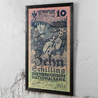 Картина-принт 10 Austrian Shillings Print