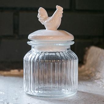 Ёмкость для хранения Chicken Pot Clear Glass And Ceramic