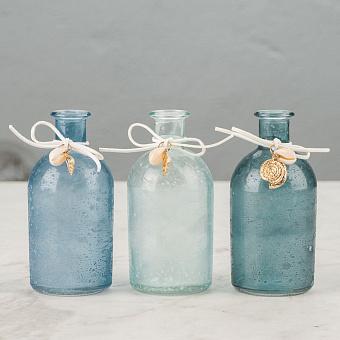 Набор из 3-х бутылок Set Of 3 Decorative Bottles With Shells