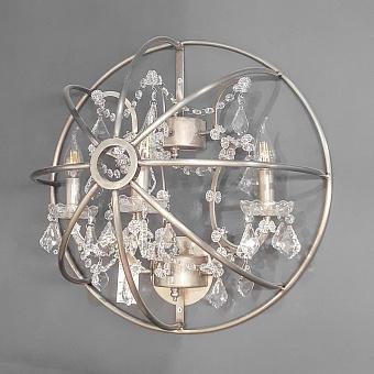 Бра Gyro Crystal Sconce хрусталь и металл Clear Crystal and Natural Metal