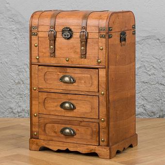 Комод-сундук Wood Chest Cabinet With Drawers Brown