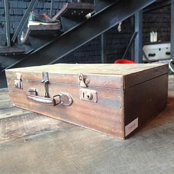 Винтажный чемодан Vintage Suitcase Wooden With Three Locks