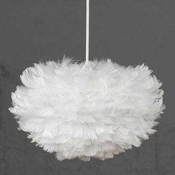 Подвесной светильник Eos Hanging Lamp With White Cord Mini перья White Feathers