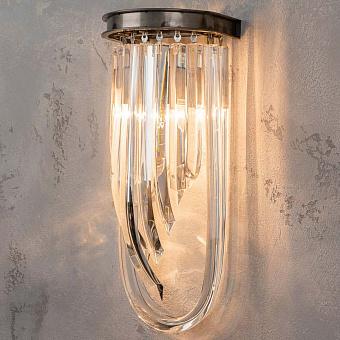 Бра Crossglass Sconce хрусталь и металл Clear Crystal and Natural Metal
