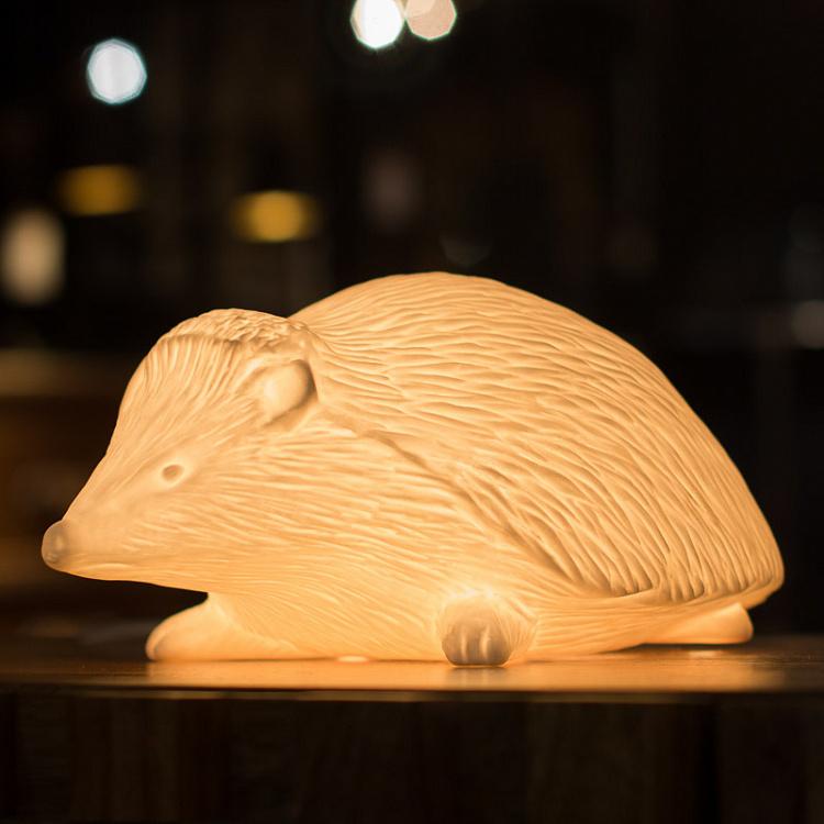 Фарфоровая настольная лампа Ёж Porcelain Hedgehog Lamp