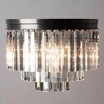 Люстра Odeon Chandelier Flush 3 Rings хрусталь и металл Clear Crystal and Natural Metal