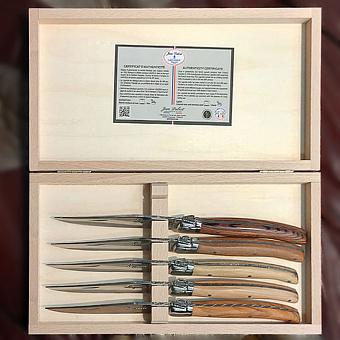 Набор из 6-ти ножей для стейка 6 Steak Knives Wood Mix In Box discount