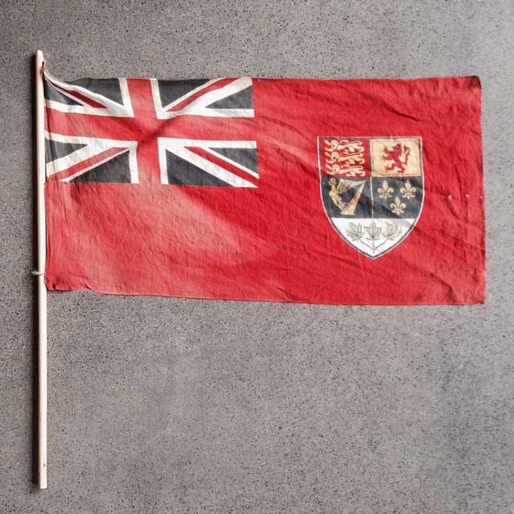 Винтажный флаг Канады (1921-1964) Vintage Flag On Pole 3