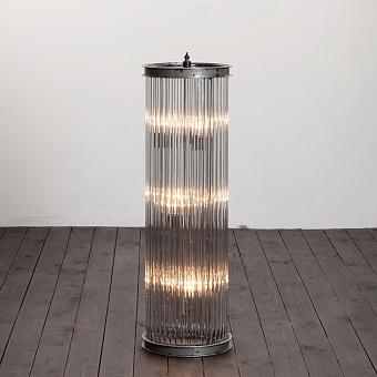 Напольный светильник Rod Floor Lamp Short хрусталь и металл Clear Crystal and Natural Metal