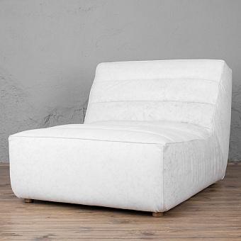 Диванный модуль Shabby Sectional 1 Seater натуральная кожа Vintage Bianco