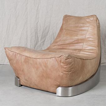 Кресло Nowis 1 Seater, Brushed Steel натуральная кожа Tinossi Sand