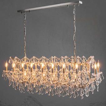 Люстра Crystal Rectangle Chandelier Large хрусталь и металл Clear Crystal and Natural Metal