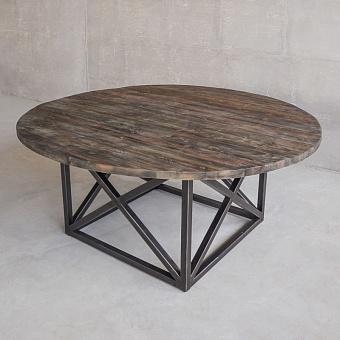 Обеденный стол Axel Round Dining Table Large сосна Genuine Reclaimed Vintage Boat Wood - Natural