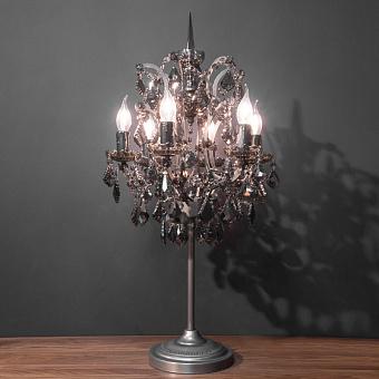 Настольная лампа Crystal Table Lamp хрусталь и металл Grey Crystal and Natural Metal