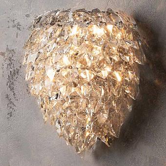 Бра Pharaoh Brilliant Petals Sconce Medium хрусталь и металл Clear Crystal and Natural Metal