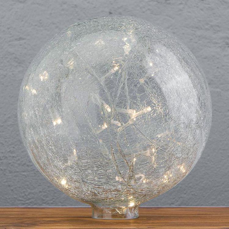 Clear White Crackle Glass Lighting Ball discount