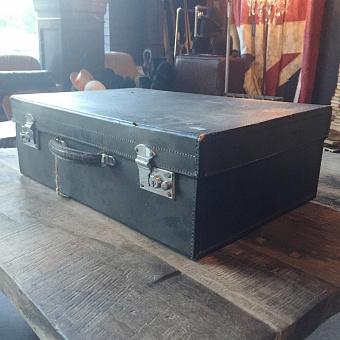 Винтажный чемодан Vintage Black Leather Suitcase 2