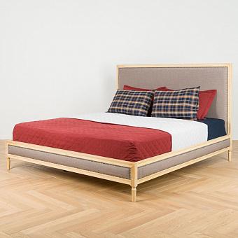 Двуспальная кровать Alexandra Double Bed лён Linen Stone