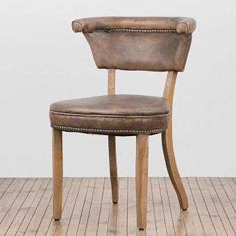 Стул Angeles Dining Chair, Weathered Oak натуральная кожа Vagabond Brown