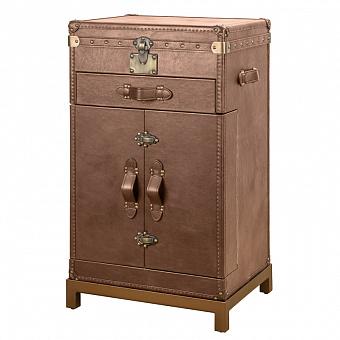 Барный шкаф Voyage Chest Sideboard RM натуральная кожа Brown Franco