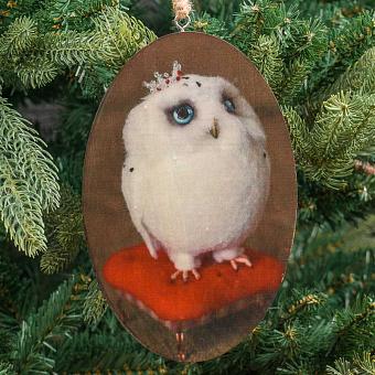 Новогодняя подвеска Wooden Pendant With Owl 20 cm