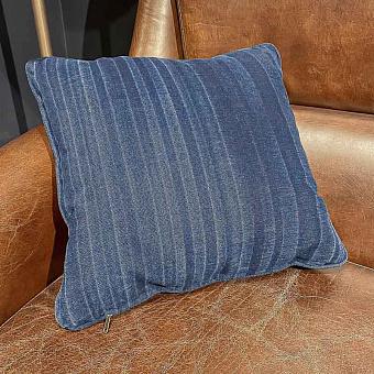 Декоративная подушка Indigo Medium Cushion джинсовая ткань Indigo Sanant Scrubbed