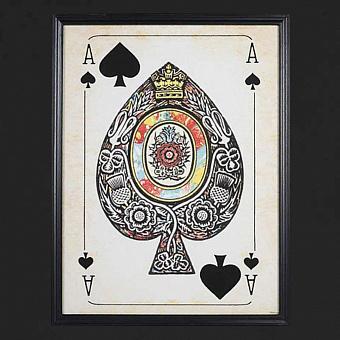 Картина-принт Cards Aces Spades дуб Black Oak