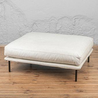 Банкетка Studio Sectional Footstool натуральная кожа Vintage Bianco