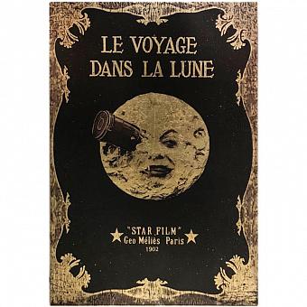 Картина с поталью Le Voyage Dans La Lune Gold
