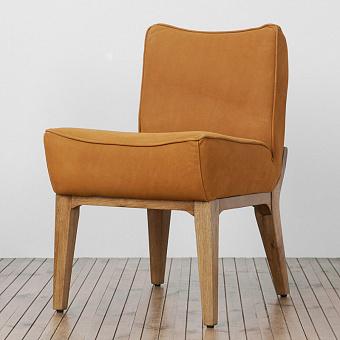 Стул Creek Dining Chair, Weathered Oak натуральная кожа Aussie Tobacco