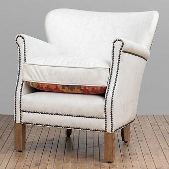 Кресло Professor Chair, Weathered Wood натуральная кожа Vintage Bianco