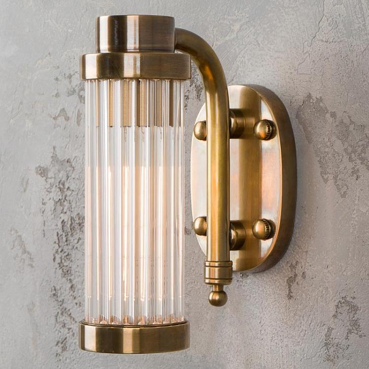 Watson Wall Lamp Brass Patina And Glass Tubes