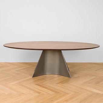 Обеденный стол Tao Oval Table Small discount1 орех Veneer Walnut