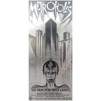 Картина с поталью Metropolis Platinum Text Large