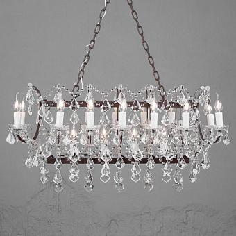 Люстра Crystal Rectangle Chandelier Small хрусталь и металл Clear Crystal and Antique Rust