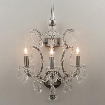 Бра Crystal Sconce хрусталь и металл Clear Crystal and Natural Metal