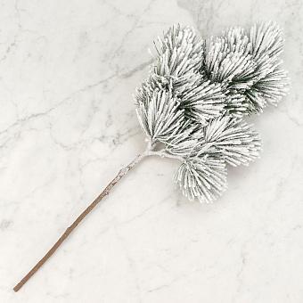 Новогоднее украшение Snow Pine Stem Green White 58 cm