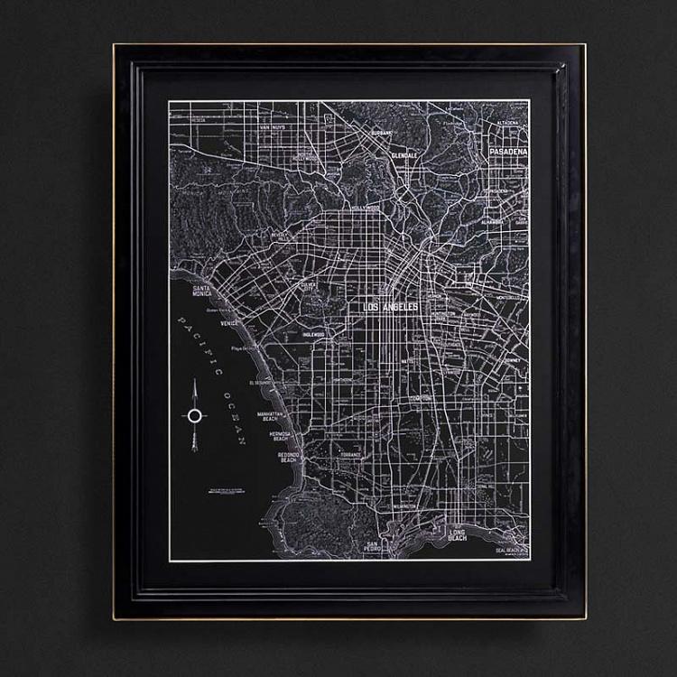 Арт-объект Карта Лос-Анджелеса Savoy Maps Los Angeles