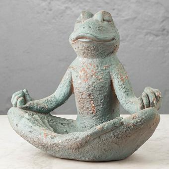 Статуэтка Meditating Frog Antique Grey