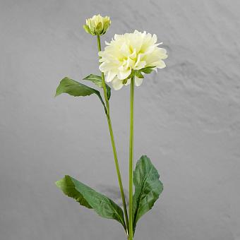 Искусственный цветок Dahlia White Green 48 cm