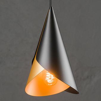 Подвесной светильник Cornet Black Brass With Black Cord алюминий Black Aluminium