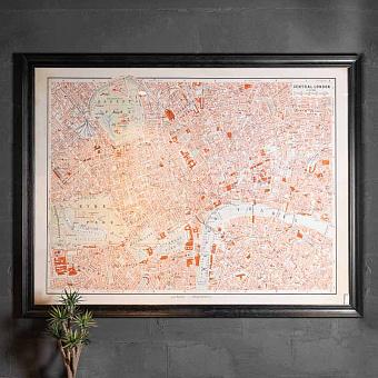 Картина-принт Map London Large дуб Black Oak