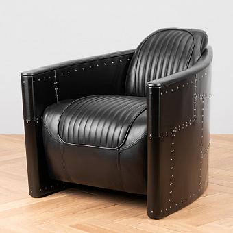Кресло Aviator Tomcat Chair, Black Spitfire натуральная кожа Old Saddle Black